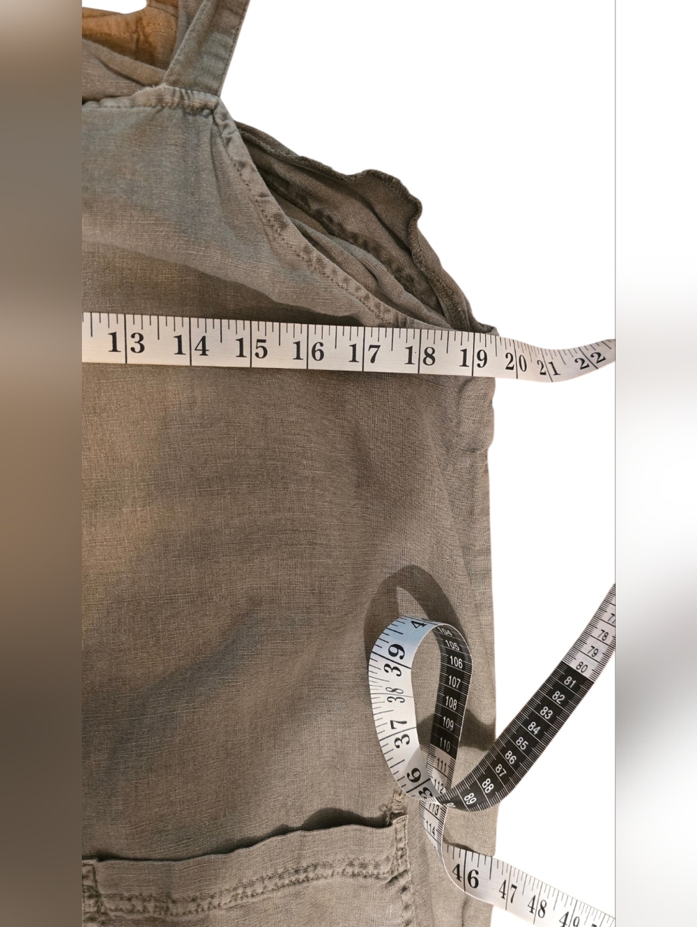 Universal Thread Linen-Blend Relaxed Overalls in Olive and Taupe - Picture 5 of 11